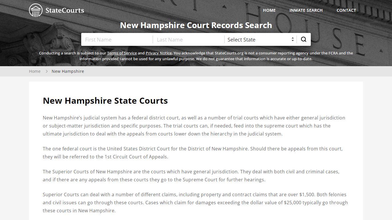 New Hampshire Court Records - NH State Courts