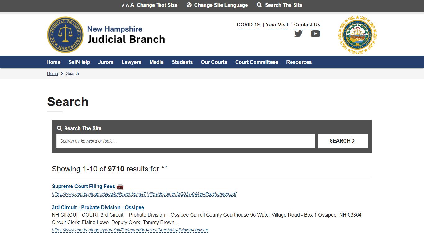 Search | New Hampshire Judicial Branch
